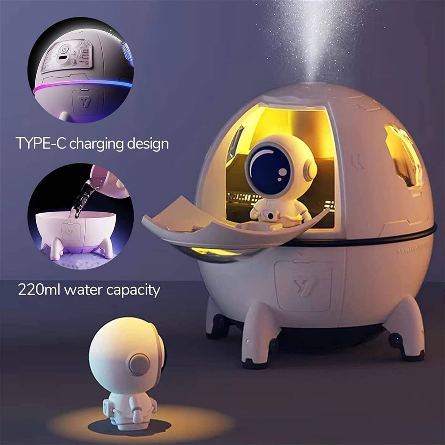 Humidificador Astronauta Capsula Espacia